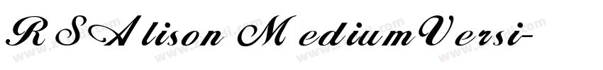 RSAlison MediumVersi字体转换